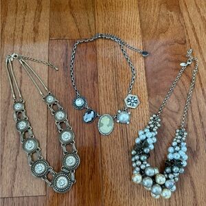 Lia Sophia Gold and Silver Necklace Trio